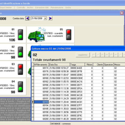 Applicazioni software per work station e smart phone, per il monitoraggio e la gestione delle raccolte dei rifiuti